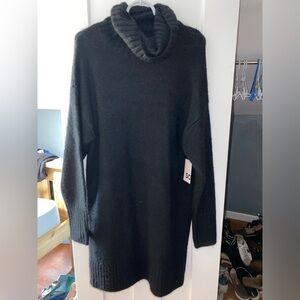 Black sweater dress with a turtle neck size medium